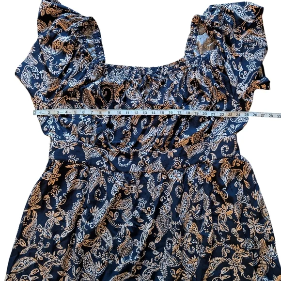 Torrid Washable Challis Off Shoulder Tea Dress Paisley Print NWT - Picture 14 of 16